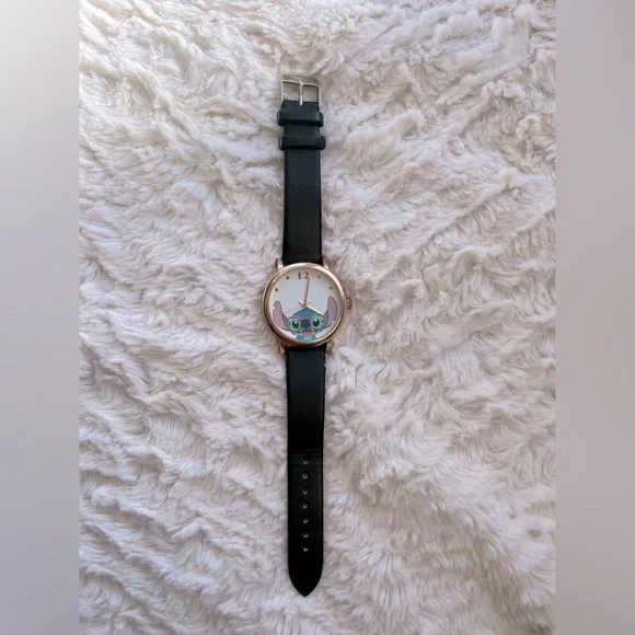 RARE* Disney Lilo and Stitch Rose Gold wrist Watch glasses  display picture 1